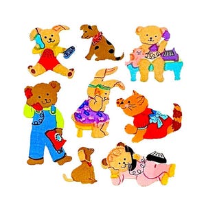 ANIMALS with TELEPHONE theme Sandylion Stickers Theme *1 square*