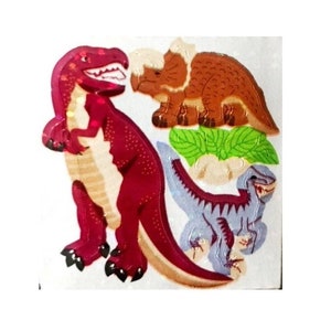 Glitzernde DINOSAURIER Sandylion Sticker - 1 Quadrat *VINTAGE* RAR