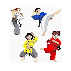 KARATE - ARTES MARCIALES Sandylion Pegatinas Raro Vintage Kromekote