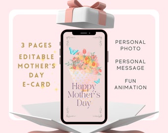 Muttertagskarte, digitale Grußkarte zum Muttertag, animierte eCard, digitale animierte Mutterkarte, Sofort Download