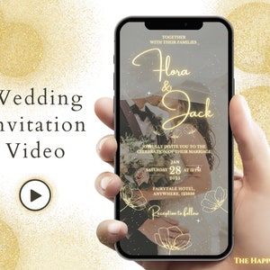 Funkelnde Magische Hochzeitseinladungsvideo Vorlage, Digitales Hochzeitseinladungsvideo, Digitales Hochzeitseinladungsvideo mit Foto