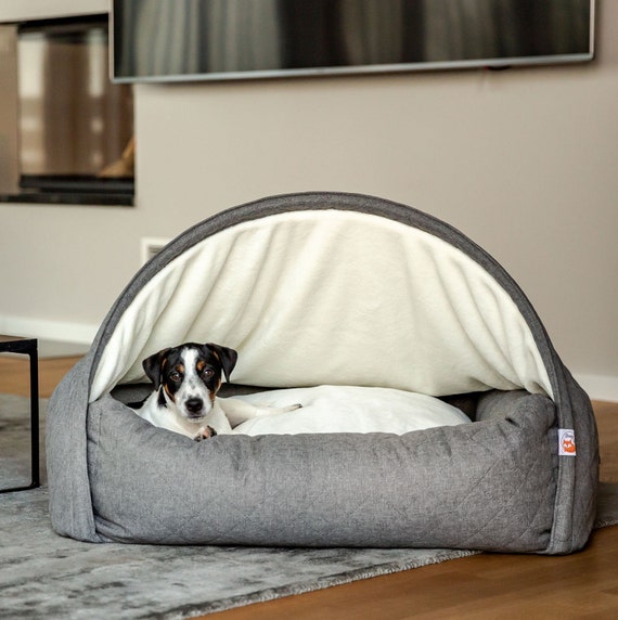small dog cave bed
