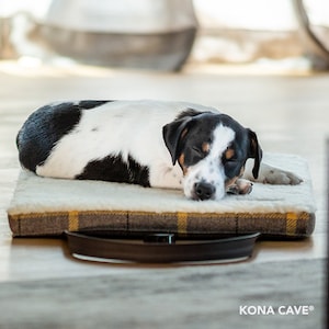 KONA CAVE® - Luxury Portable Dog Mat - Folded Travel Dog Bed - Calming Dog Bed - Great for Restaurants, Hotels, etc.  Makes a Great Gift