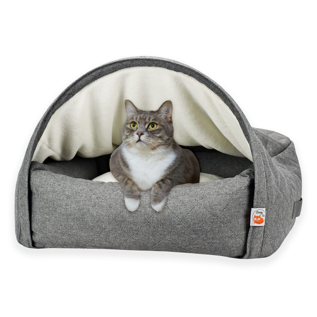 Buy Sleepy Fox® Cozy Cat Cave Bed Premium Quality, Patented Protection  Best Safest, Can't Tip Over 65cm X 55cm X 19cm (26 X X