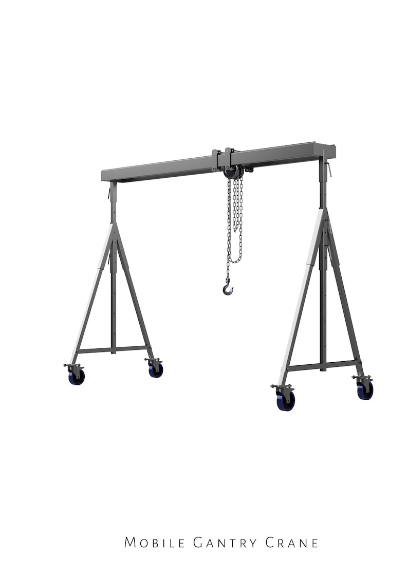 Gantry Crane extra mobile and versatile for small shops image 1