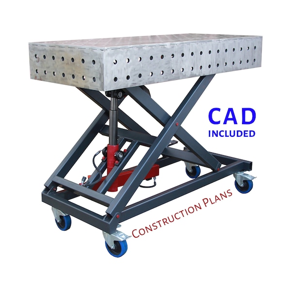 Planos de mesas de elevación / soldadura / sujeción de HolzFlo + CAD