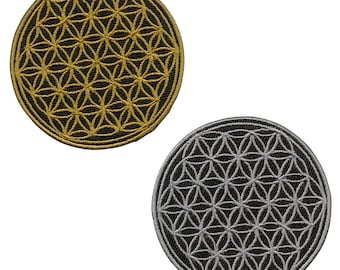 Patch - Levensbloem - goud of zilver