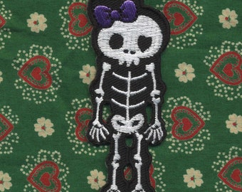 Patch - skeleton with bow - purple - patch