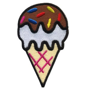 Patch - Ice Cream - Ice Cream Cone Brown - Patch