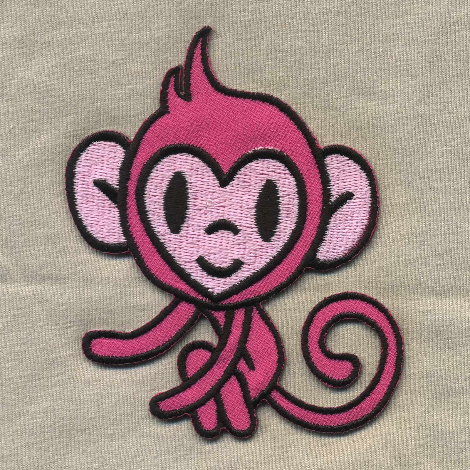 Patch Monkey Pink Monkey Patch Etsy Denmark