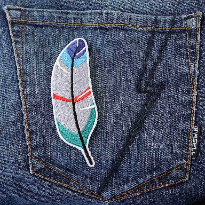 Aufnäher - Feder - Gefieder - Patch Bild 2