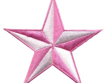 Patch - Star - white-pink