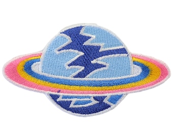Aufnäher - Space - Planet - Saturn - blau - Patch