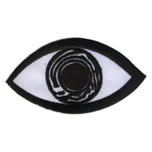 Patch eye white-black 8.5 cm sticker image 1