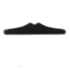 Peut inclure: Patch brodé noir avec un motif de chaîne de montagnes. Le patch a un contour blanc.