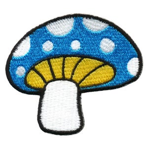 Aufnäher - Pilz - Fliegenpilz blau-weiß - Patch