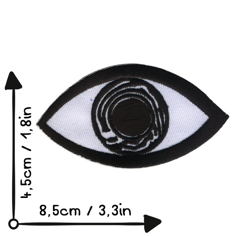 Patch eye white-black 8.5 cm sticker image 5