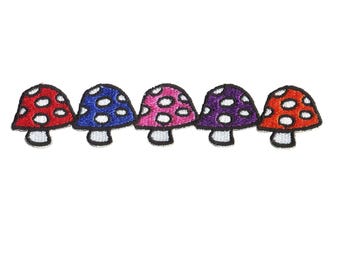Patch - Colorful Mushrooms - red-blue-pink-purple - Patch