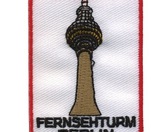Patch - Berlin TV Tower - 7 cm white - Patch