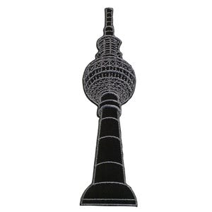 Peut inclure: Patch brodé noir de la tour de télévision de Berlin, un monument célèbre en Allemagne.