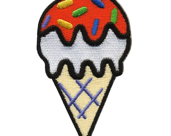 Patch - Ice Cream - Orange Ice Cream Cone - Patch