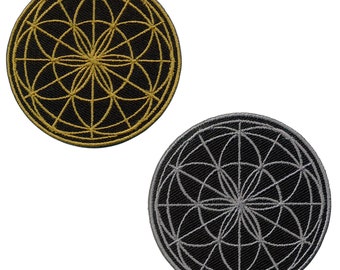 Patch - Seed of Life - sacred geometry - gold or silver - Patch