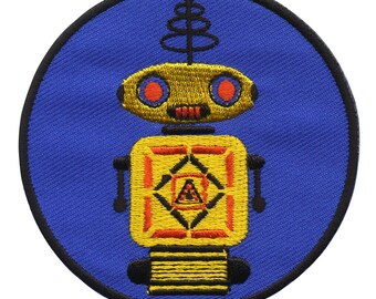 Patch - Robot - yellow and blue 8 cm - Patch