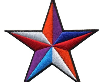 Patch - Star - white-red-purple-blue - Patch