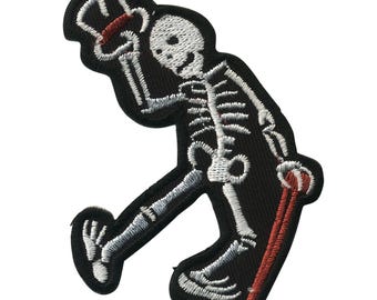 Patch - Skeleton with top hat and cane - Patch