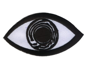 Aufnäher - Auge - weiß-schwarz 8,5 cm - Sticker