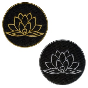 Patch - Lotus Flower - Blossom - gold or silver - Patch