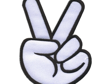 Parche - Mano de la Paz - blanco y negro