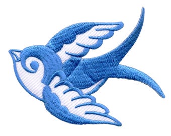 Patch - Swallow blue-white 2 - Head left - Patch