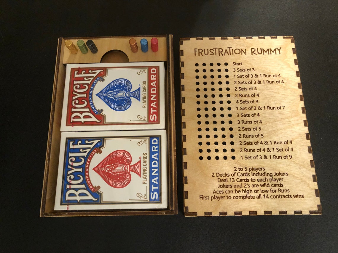 Frustration Rummy Game Box Set. Rummy Card Game. Message for - Etsy