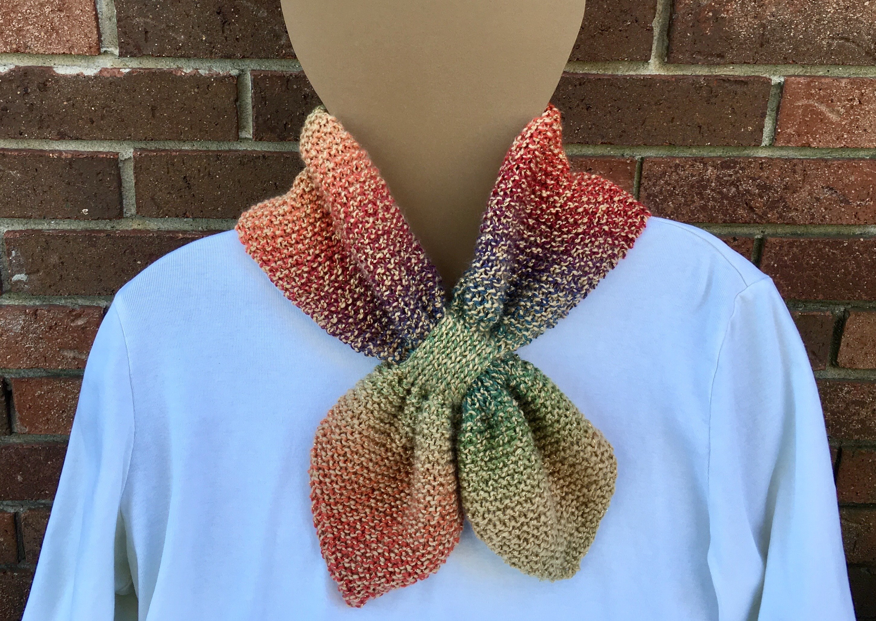 6 choices Hand Knit Bow Tie Scarf Keyhole Scarf Warm and Etsy
