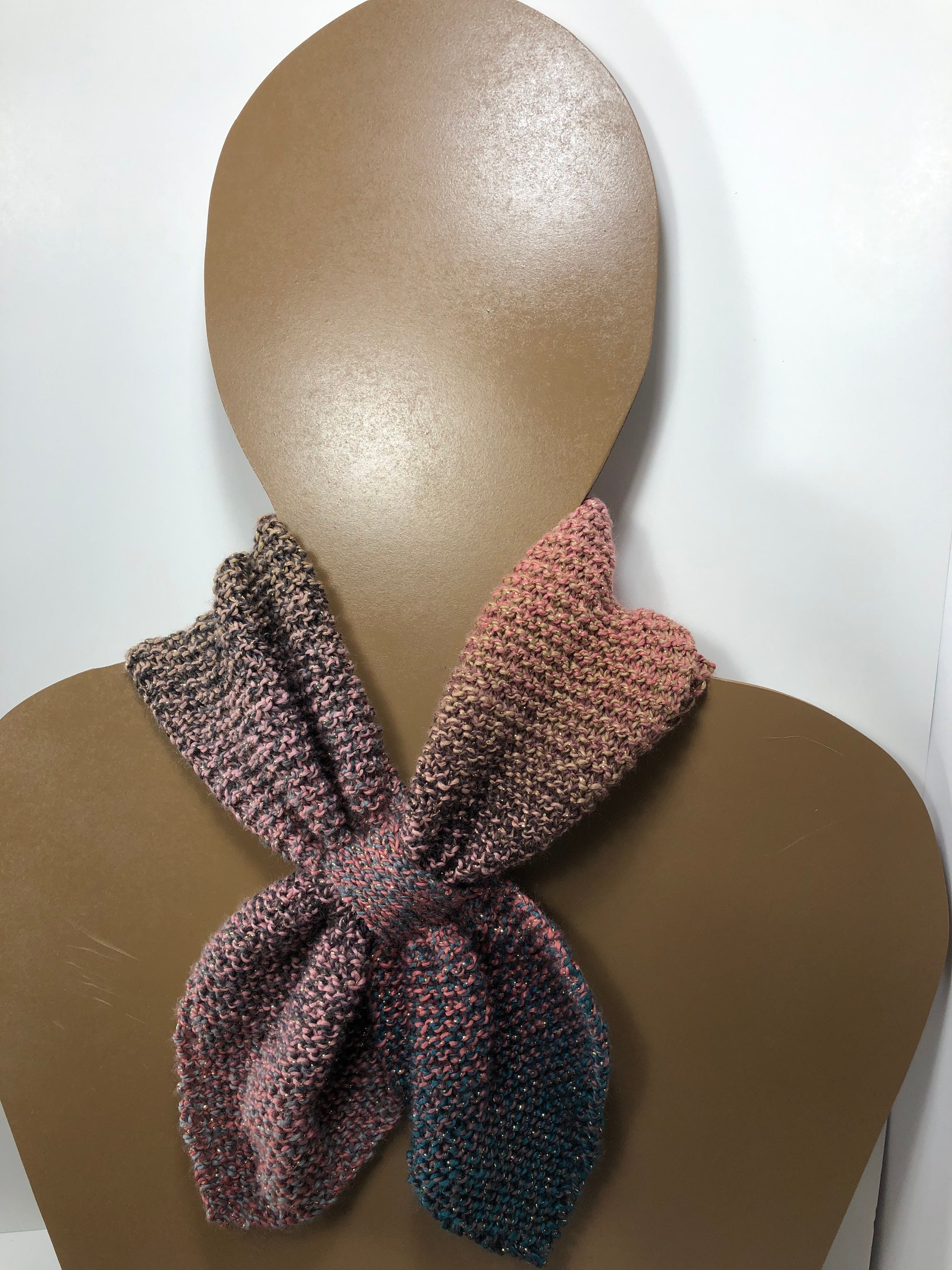 6 choices Hand Knit Bow Tie Scarf Keyhole Scarf Warm and Etsy
