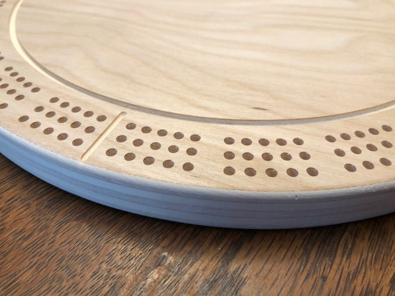 Blank Wooden Cribbage Board. Round birch plywood Cribbage Etsy