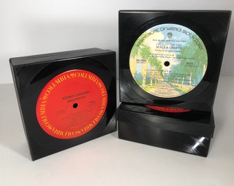 70s Music Repurposed Vinyl Record Box - Keepsake Box  - Kenny Loggins - Seals and Crofts - Eddie Rabbitt  Music gift box, 70s music
