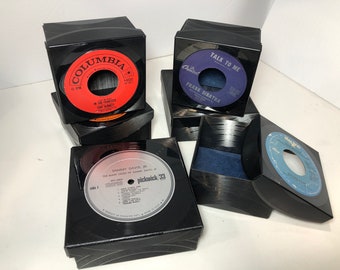 Vegas Singers Repurposed Vinyl Record Box - Tony Bennett, Dean Martin, Frank Sinatra, Sammy Davis, Johnny Mathis, Bobby Vinto