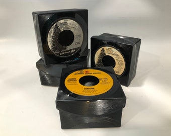 Dan Fogelberg  - 70s/80sMusic Record Box -Vintage 45 Repurposed Vinyl Record Box - Keepsake Box- Gift Box