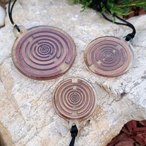 Multi-Wave Lakhovsky Oscillator MWO Necklace 3D Printed Core Copper powder Insert Amulet  Necklace Adjustable Size Lakhovsky Antena Pendant