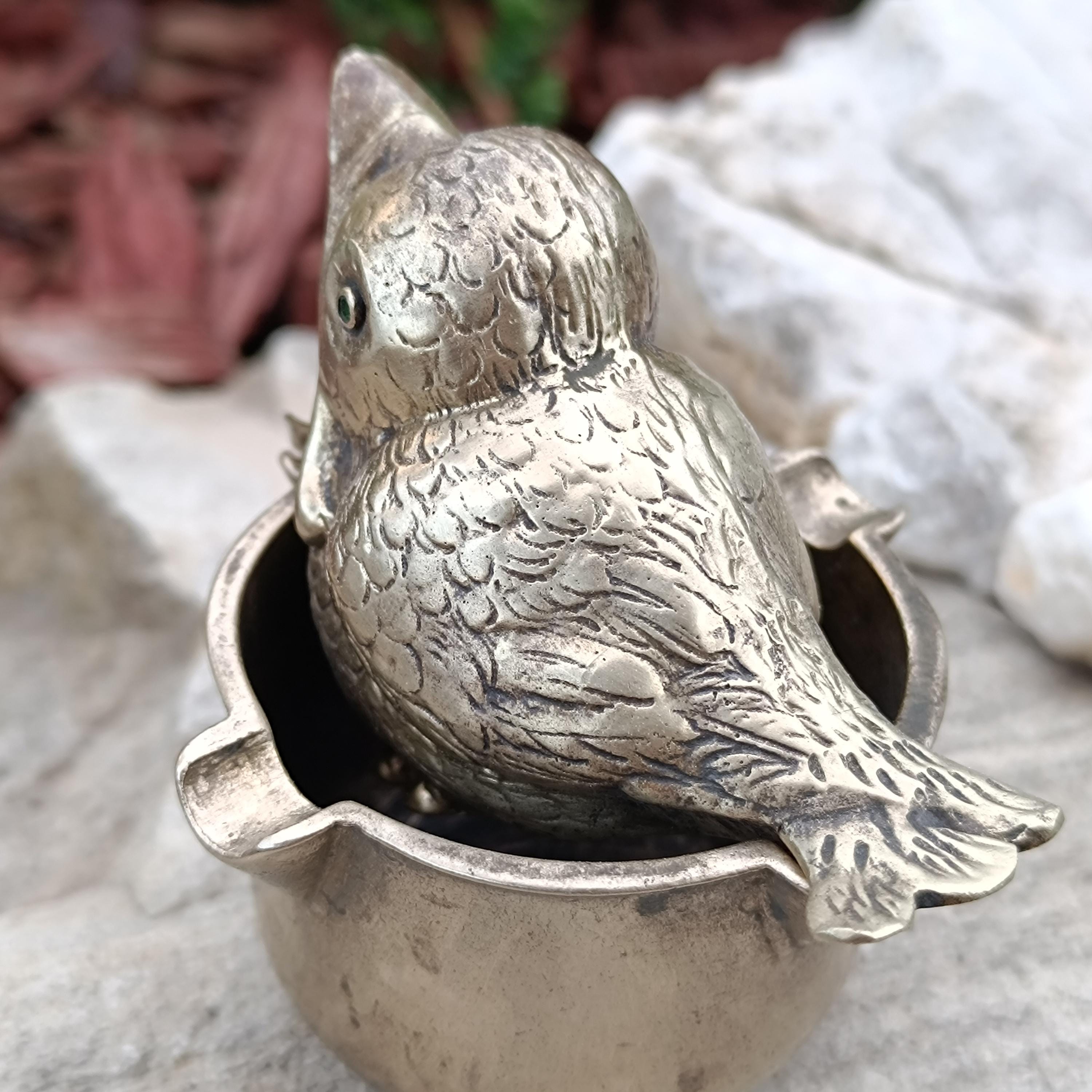 Vintage Italian Brass Ashtray Designed in the Shape of a Bird With