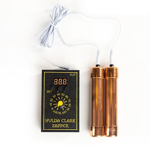 Hulda Clarck’s Protocol Gadget Multi Frequency Zapper with Copper, Silver-Orgone and Carbon electrodes Multi Wave signal generator