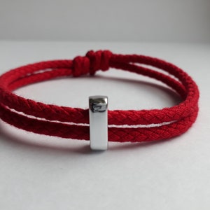 Silver Line Adjustable Paracord Braceletn , Casual Bracelet Mens Womens Gift Friendship Paracord Bracelet