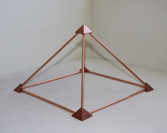 Meru Pyramid Handmade Copper Pyramid With Activated Shri Yantra