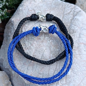 Ciondolo con perlina color argento a forma di rana, misura regolabile, braccialetto casual in paracord