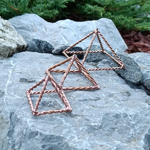 Straight Line Cubit 333 MHz  Giza Geometry Copper Meditation Pyramid Tensor Style Energy Pyramid Giza Style Practitioner Tool EMF  (333 MHz)