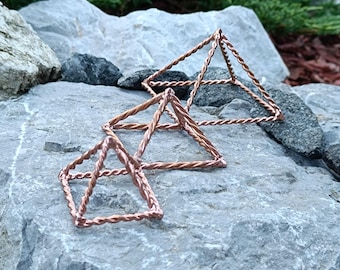 Straight Line Cubit 333 MHz  Giza Geometry Copper Meditation Pyramid Tensor Style Energy Pyramid Giza Style Practitioner Tool EMF  (333 MHz)