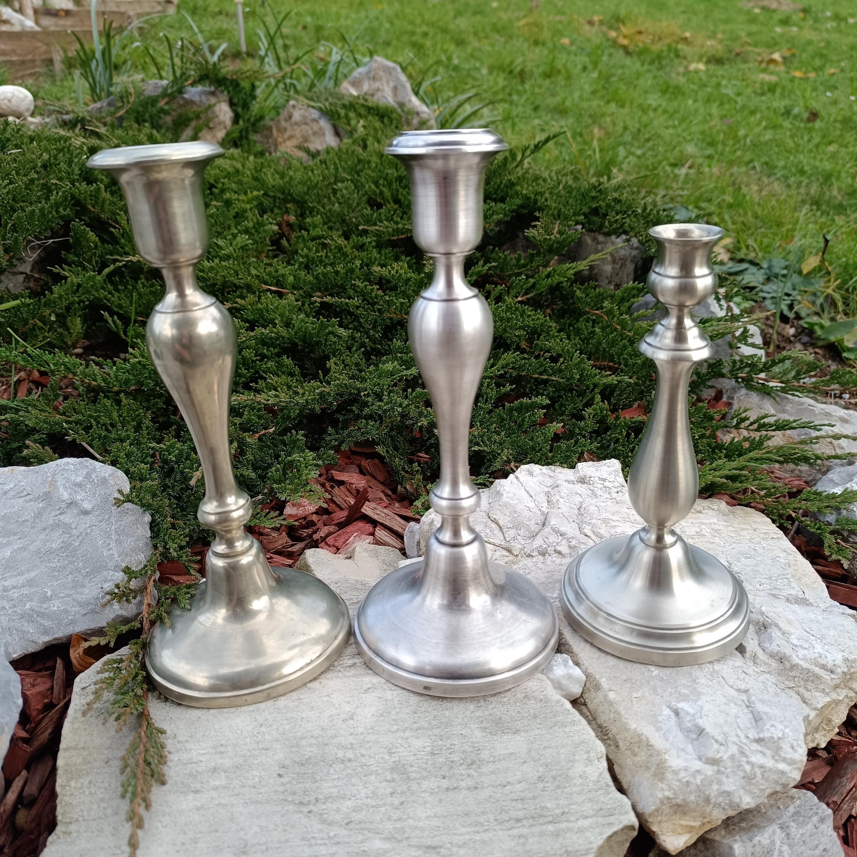 Vintage Collection of Silver Plated BERNDORF ALPACCA Candleholders
