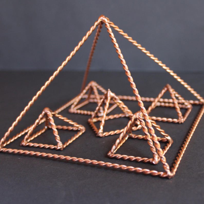 Giza Copper Tensor Pyramid, Sacred Cubit 144 Mhz, Energy Healing - Etsy ...